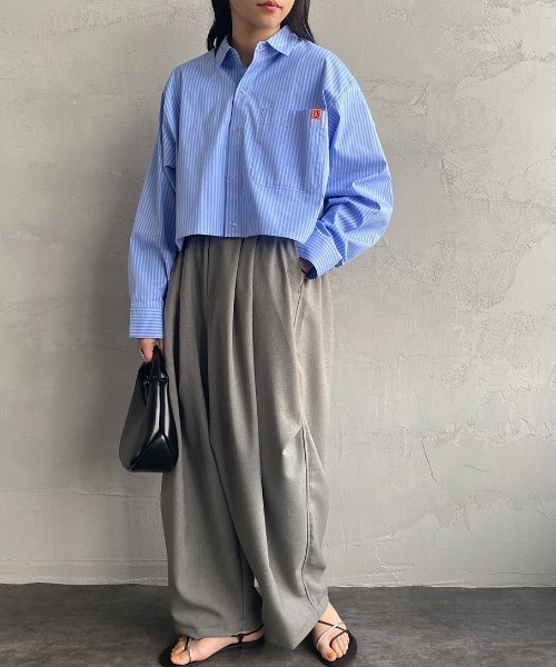 mizuiroind（ミズイロインド）の「[mizuiro ind/ミズイロインド] ワイドカーゴパンツ（その他パンツ・レディース・ブラック/グレー・F）」の15枚目の写真