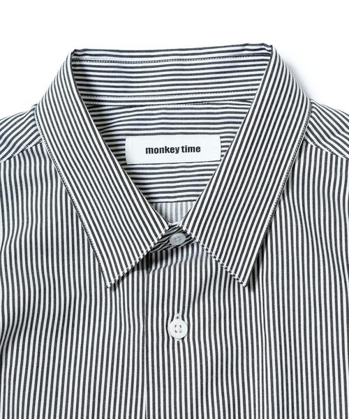 MONKEY TIME（モンキータイム）の「＜monkey time＞ ∴ ストライプ ロングシャツ クォータースリーブ ◆（シャツ/ブラウス・メンズ・その他・MEDIUM/LARGE/SMALL）」の7枚目の写真