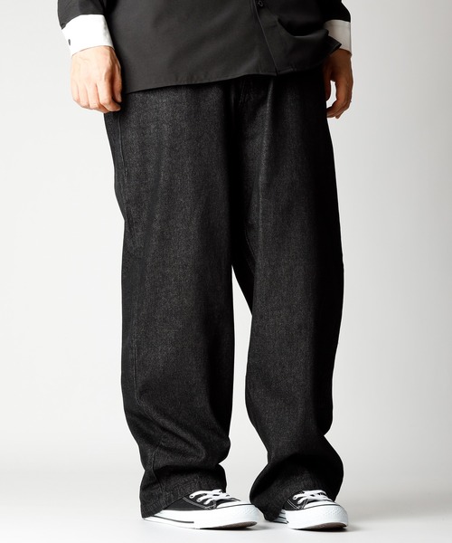 INASTUDIOS ZOO(イーナストゥディオスズー)の「「INASTUDIOS SELECT」12oz デニム バギーパンツ(デニムパンツ・メンズ・ケミカルウォッシュ/ブルー系その他/ブラック系その他/インディゴブルー/ブラック・X-LARGE/LARGE/MEDIUM)」の2枚目の写真