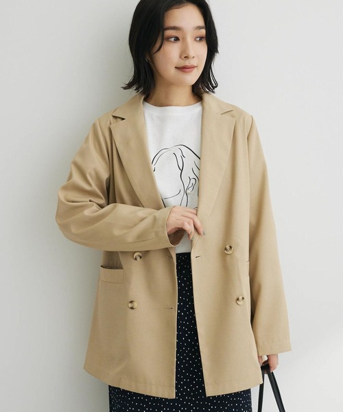 Green Parks(グリーンパークス)の「テーラードジャケット(その他アウター・レディース・ベージュ/ネイビー・FREE)」の1枚目の写真