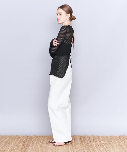 ＜AEWENMATOPH＞C/P/RMバックリボンリブニット