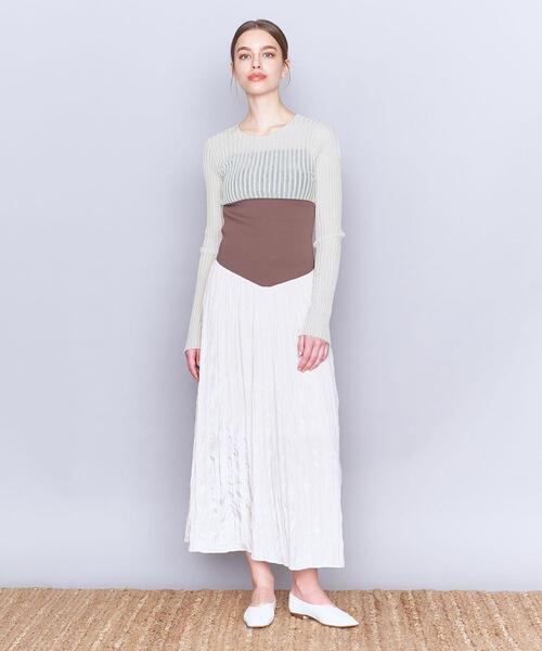 ＜AEWENMATOPH＞C/P/RMバックリボンリブニット