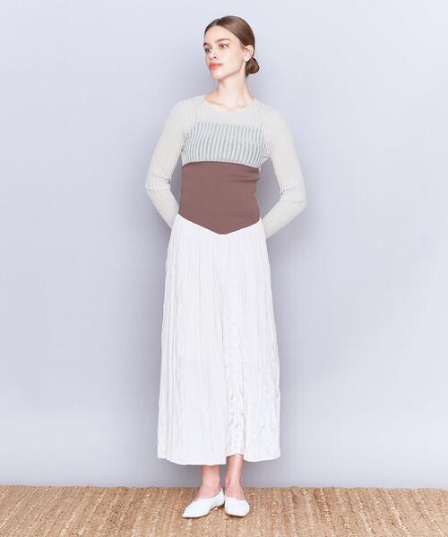 ＜AEWENMATOPH＞C/P/RMバックリボンリブニット