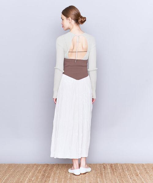 ＜AEWENMATOPH＞C/P/RMバックリボンリブニット