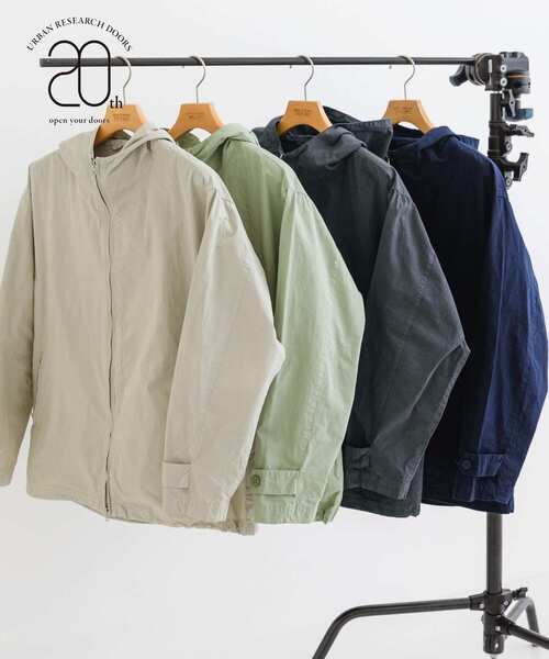 URBAN RESEARCH DOORS（アーバンリサーチドアーズ）の「カラージップパーカー（ブルゾン・メンズ・グリーン系その他/オフホワイト/チャコールグレー/ブルー・MEDIUM/LARGE）」の5枚目の写真