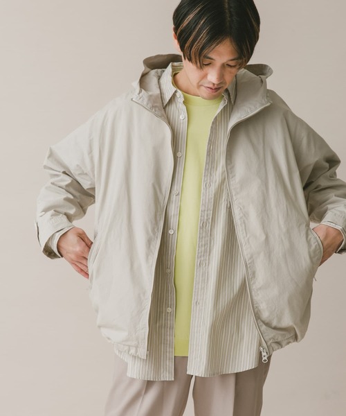 URBAN RESEARCH DOORS（アーバンリサーチドアーズ）の「カラージップパーカー（ブルゾン・メンズ・グリーン系その他/オフホワイト/チャコールグレー/ブルー・MEDIUM/LARGE）」の7枚目の写真