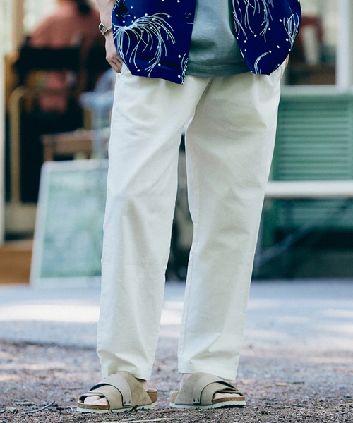 JOURNAL STANDARD relume（ジャーナルスタンダード　レリューム）の「CALIFORNIA リネンシェフパンツ（その他パンツ・メンズ・サックスブルー/ブラック系その他/ライトグレー/ライトグリーン/ホワイト×ホワイト・MEDIUM/X-LARGE/LARGE/SMALL）」の2枚目の写真