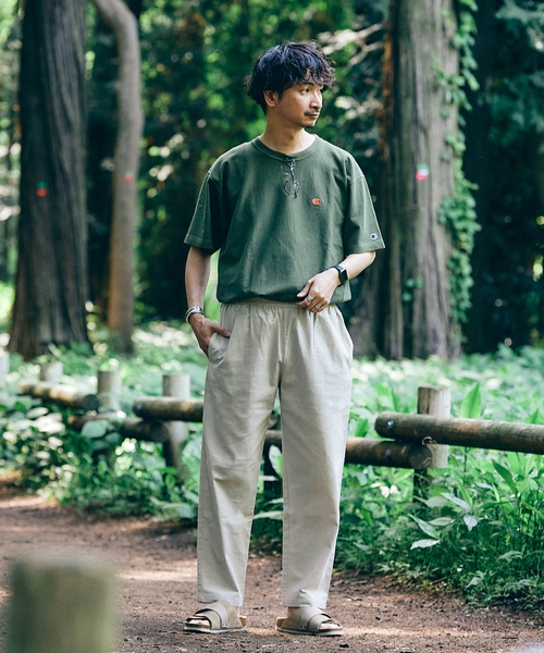 JOURNAL STANDARD relume（ジャーナルスタンダード　レリューム）の「CALIFORNIA リネンシェフパンツ（その他パンツ・メンズ・サックスブルー/ブラック系その他/ライトグレー/ライトグリーン/ホワイト×ホワイト・MEDIUM/X-LARGE/LARGE/SMALL）」の7枚目の写真