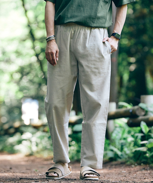 JOURNAL STANDARD relume（ジャーナルスタンダード　レリューム）の「CALIFORNIA リネンシェフパンツ（その他パンツ・メンズ・サックスブルー/ブラック系その他/ライトグレー/ライトグリーン/ホワイト×ホワイト・MEDIUM/X-LARGE/LARGE/SMALL）」の15枚目の写真