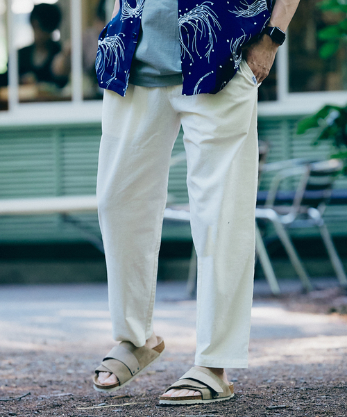 JOURNAL STANDARD relume（ジャーナルスタンダード　レリューム）の「CALIFORNIA リネンシェフパンツ（その他パンツ・メンズ・サックスブルー/ブラック系その他/ライトグレー/ライトグリーン/ホワイト×ホワイト・MEDIUM/X-LARGE/LARGE/SMALL）」の20枚目の写真