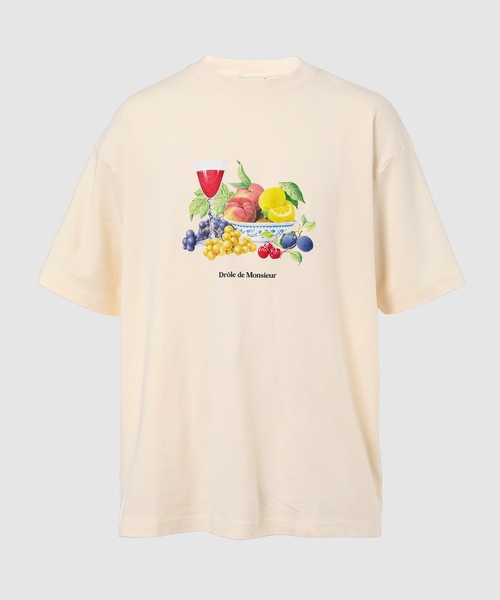 Drole De Monsieur(ドロール ド ムッシュ)の「Le T-Shirt Fruite(Tシャツ/カットソー・メンズ・クリーム・M/L)」の1枚目の写真
