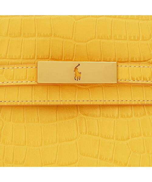 POLO RALPH LAUREN（ポロ ラルフ ローレン）の「Polo ID クロコエンボスド クラッチ（クラッチバッグ・レディース・イエロー・ONE）」の5枚目の写真