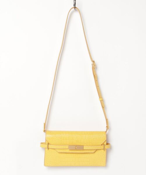 POLO RALPH LAUREN（ポロ ラルフ ローレン）の「Polo ID クロコエンボスド クラッチ（クラッチバッグ・レディース・イエロー・ONE）」の7枚目の写真