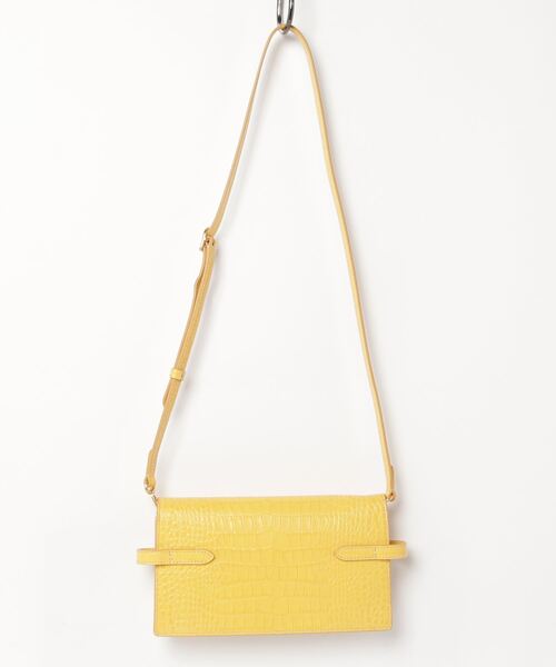 POLO RALPH LAUREN（ポロ ラルフ ローレン）の「Polo ID クロコエンボスド クラッチ（クラッチバッグ・レディース・イエロー・ONE）」の8枚目の写真