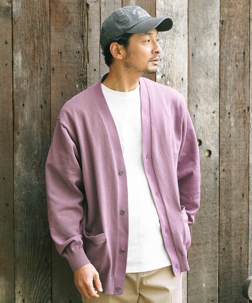 BAYFLOW(ベイフロー)の「【セットアイテム】レイヤードニットカーディガン(カーディガン/ボレロ・メンズ・ラベンダー/カーキ/ネイビー/グレー・MEDIUM/LARGE)」の1枚目の写真