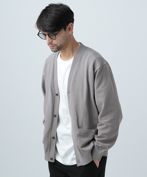 BAYFLOW(ベイフロー)の「【セットアイテム】レイヤードニットカーディガン(カーディガン/ボレロ・メンズ・ラベンダー/カーキ/ネイビー/グレー・MEDIUM/LARGE)」の12枚目の写真