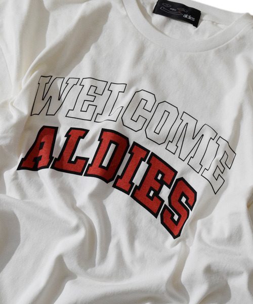 ALDIES（アールディーズ）の「Welcome Half Sleeve / ウェルカムハーフスリーブ（Tシャツ/カットソー・メンズ・ブラック/ホワイト/マルチ・LARGE/MEDIUM/SMALL）」の7枚目の写真