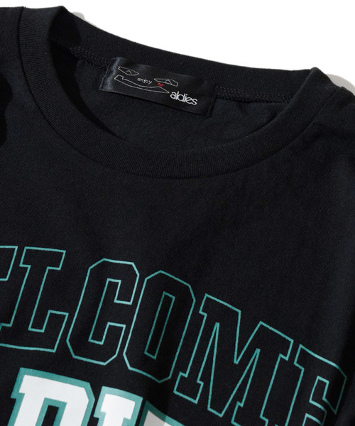 ALDIES（アールディーズ）の「Welcome Half Sleeve / ウェルカムハーフスリーブ（Tシャツ/カットソー・メンズ・ブラック/ホワイト/マルチ・LARGE/MEDIUM/SMALL）」の10枚目の写真