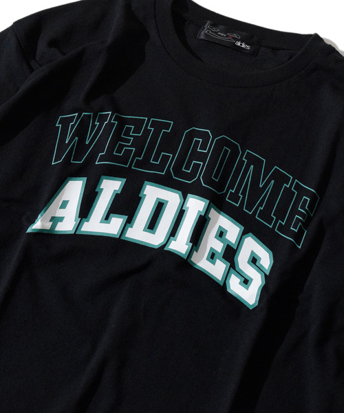ALDIES（アールディーズ）の「Welcome Half Sleeve / ウェルカムハーフスリーブ（Tシャツ/カットソー・メンズ・ブラック/ホワイト/マルチ・LARGE/MEDIUM/SMALL）」の11枚目の写真