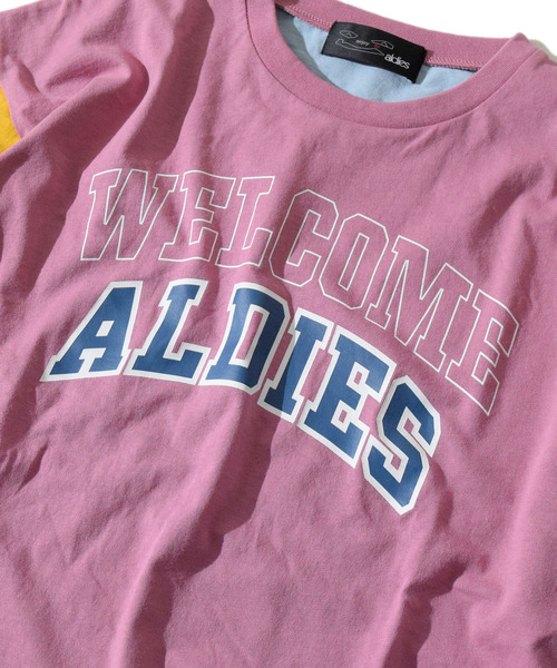 ALDIES（アールディーズ）の「Welcome Half Sleeve / ウェルカムハーフスリーブ（Tシャツ/カットソー・メンズ・ブラック/ホワイト/マルチ・LARGE/MEDIUM/SMALL）」の8枚目の写真