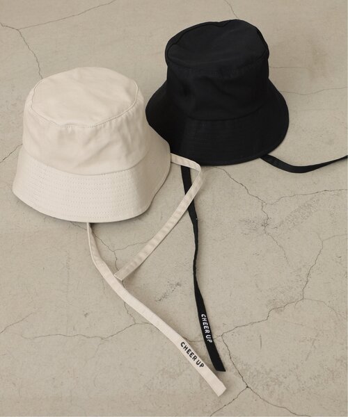 RAY CASSIN（レイカズン）の「【CHEER UP】ロゴバケットハット（ハット・レディース・オフホワイト/ブラック・FREE）」の5枚目の写真