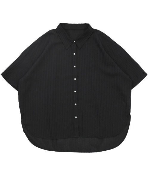 select MOCA（セレクトモカ）の「ルーズシルエットワイドスリーブシャツ（シャツ/ブラウス・レディース・グレイッシュブルー/アイボリー/ブラック/ネイビー・FREE）」の10枚目の写真