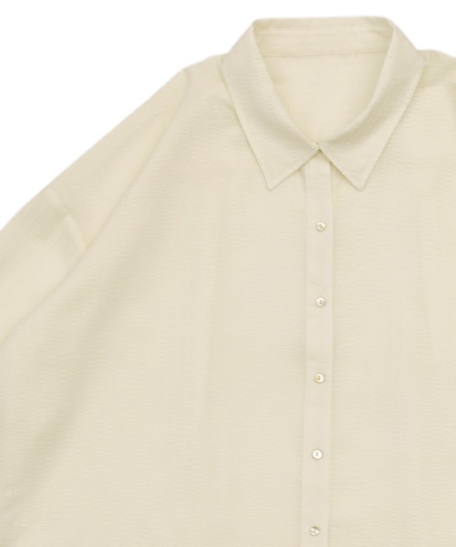 select MOCA（セレクトモカ）の「ルーズシルエットワイドスリーブシャツ（シャツ/ブラウス・レディース・グレイッシュブルー/アイボリー/ブラック/ネイビー・FREE）」の13枚目の写真