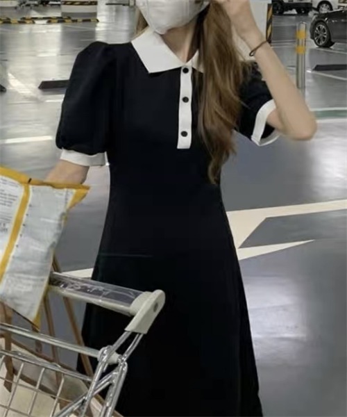 Dream garden(ドリームガーデン)の「襟付きスウェットワンピース(ワンピース・レディース・ブラック/グレー・S/M/L)」の9枚目の写真