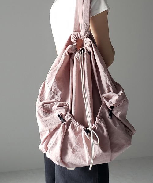 セール】【 8color 】ドロストシャーリングナイロンバックパック