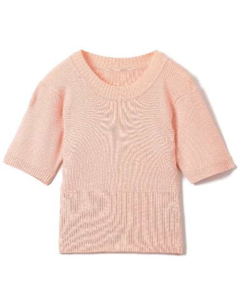 Ada.（エイダ）の「今なら490円！半袖 クロップド ニット（ニット/セーター・レディース・ブルー系その他/ピンク/オフホワイト/ブラック・M/L）」の4枚目の写真