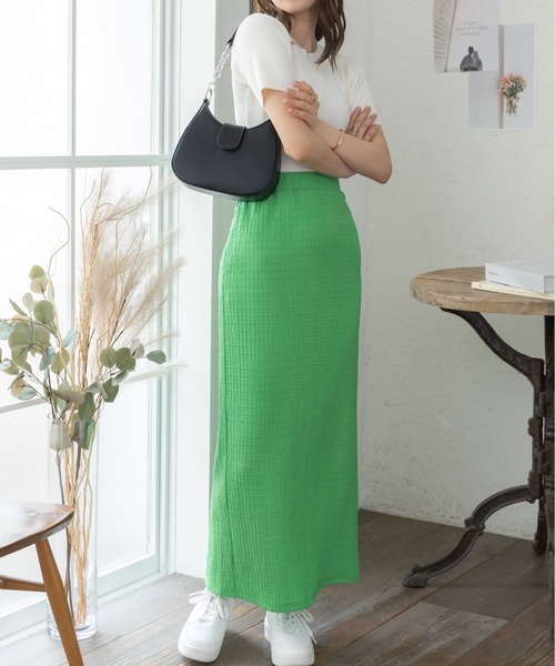 Ada.（エイダ）の「今なら490円！半袖 クロップド ニット（ニット/セーター・レディース・ブルー系その他/ピンク/オフホワイト/ブラック・M/L）」の10枚目の写真