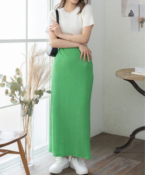 Ada.（エイダ）の「今なら490円！半袖 クロップド ニット（ニット/セーター・レディース・ブルー系その他/ピンク/オフホワイト/ブラック・M/L）」の11枚目の写真