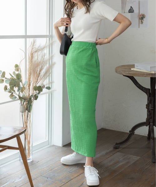Ada.（エイダ）の「今なら490円！半袖 クロップド ニット（ニット/セーター・レディース・ブルー系その他/ピンク/オフホワイト/ブラック・M/L）」の12枚目の写真