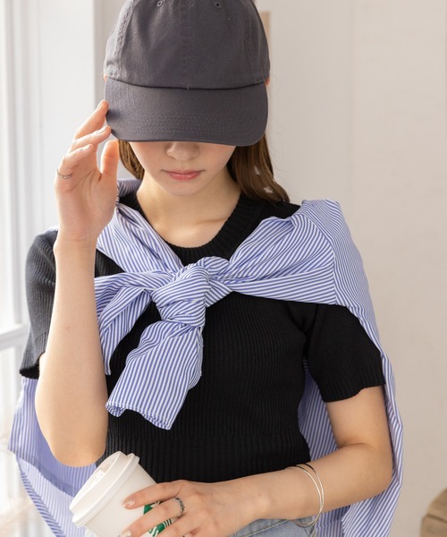 Ada.（エイダ）の「今なら490円！半袖 クロップド ニット（ニット/セーター・レディース・ブルー系その他/ピンク/オフホワイト/ブラック・M/L）」の14枚目の写真