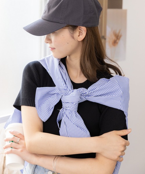 Ada.（エイダ）の「今なら490円！半袖 クロップド ニット（ニット/セーター・レディース・ブルー系その他/ピンク/オフホワイト/ブラック・M/L）」の15枚目の写真
