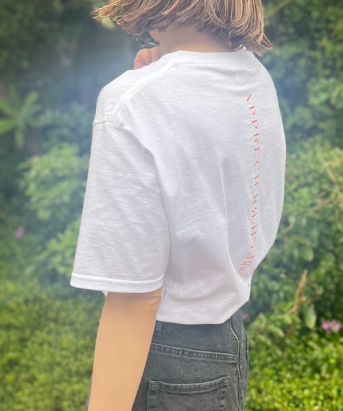 mi via loca（ミヴィアロカ）の「FRUIT OF THE LOOM フレンチロゴ半袖Tシャツ 【MVL004 ※2A】（Tシャツ/カットソー・レディース・オフホワイト/ホワイト系その他/ブラック/ナチュラル・X-LARGE/LARGE）」の10枚目の写真