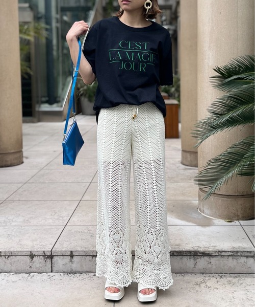 mi via loca（ミヴィアロカ）の「FRUIT OF THE LOOM フレンチロゴ半袖Tシャツ 【MVL004 ※2A】（Tシャツ/カットソー・レディース・オフホワイト/ホワイト系その他/ブラック/ナチュラル・X-LARGE/LARGE）」の16枚目の写真