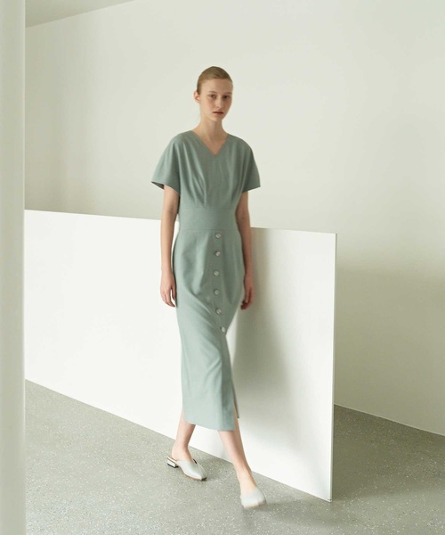 MOHAN(モハン)の「【MOHAN 】TOR キャップ スリーブ ドレス / TOR CAP SLEEVE DRESS(ワンピース・レディース・ベージュ/ミント・SMALL/MEDIUM)」の17枚目の写真