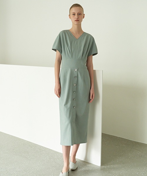 MOHAN(モハン)の「【MOHAN 】TOR キャップ スリーブ ドレス / TOR CAP SLEEVE DRESS(ワンピース・レディース・ベージュ/ミント・SMALL/MEDIUM)」の15枚目の写真