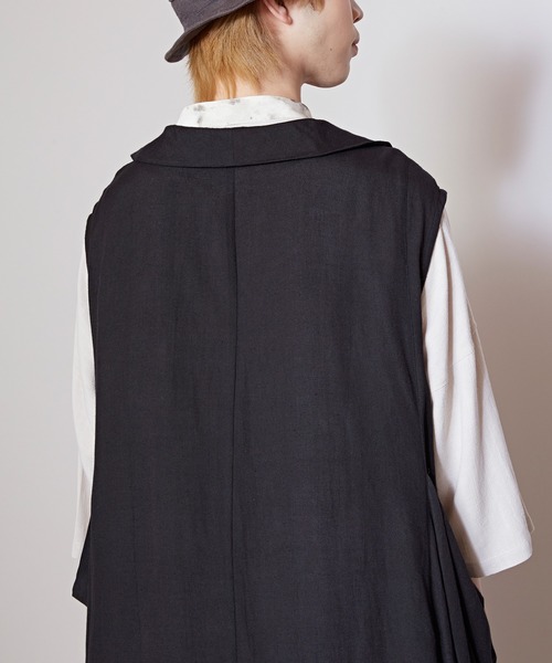 チャイハネ(チャイハネ)の「【チャイハネ】モード変形MEN'Sロングベスト(ベスト・メンズ・ベージュ/ブラック/カーキ・FREE)」の17枚目の写真