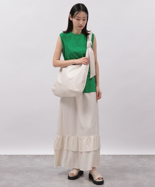 LAKOLE（ラコレ）の「フェイクレザーワンノットハンドルショルダーバッグ / 907772（ショルダーバッグ・レディース・シルバー/ブラック/サンドグレー・FREE）」の8枚目の写真