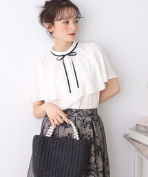 couture brooch | 【一枚で存在感UP】ケープ風ブラウス(シャツ/ブラウス)