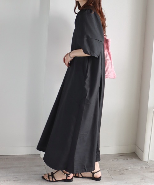 COURO(コウロ)の「ボリュームスリーブスキッパーワンピース(ワンピース・レディース・イエロー/サックスブルー/ブラック/オフホワイト・M/L)」の10枚目の写真