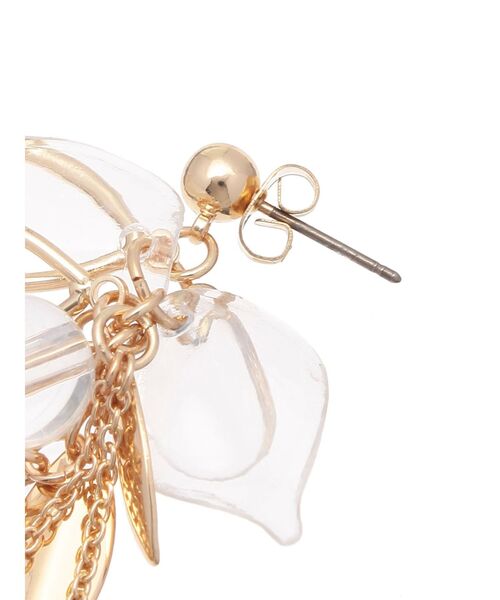 MERCURYDUO(マーキュリーデュオ)の「ラインストーンチェーンフープイヤリング(イヤリング・レディース・シルバー/ゴールド・FREE)」の5枚目の写真