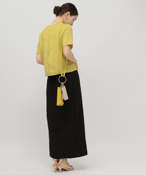 saloon（サルーン）の「SALOON(サルーン)/ハイウエストピンタックスカート（スカート・レディース・オレンジ/ブラック/カーキ・S/M/MEDIUM/SMALL）」の9枚目の写真