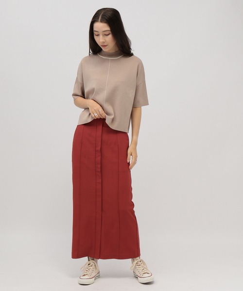 saloon（サルーン）の「SALOON(サルーン)/ハイウエストピンタックスカート（スカート・レディース・オレンジ/ブラック/カーキ・S/M/MEDIUM/SMALL）」の12枚目の写真