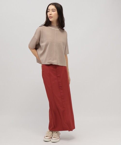 saloon（サルーン）の「SALOON(サルーン)/ハイウエストピンタックスカート（スカート・レディース・オレンジ/ブラック/カーキ・S/M/MEDIUM/SMALL）」の11枚目の写真