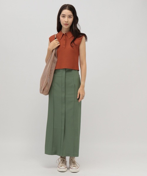 saloon（サルーン）の「SALOON(サルーン)/ハイウエストピンタックスカート（スカート・レディース・オレンジ/ブラック/カーキ・S/M/MEDIUM/SMALL）」の16枚目の写真