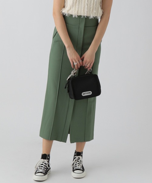 saloon（サルーン）の「SALOON(サルーン)/ハイウエストピンタックスカート（スカート・レディース・オレンジ/ブラック/カーキ・S/M/MEDIUM/SMALL）」の6枚目の写真