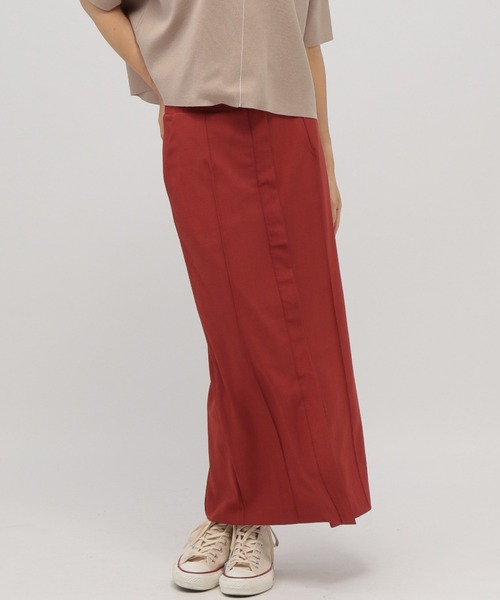 saloon（サルーン）の「SALOON(サルーン)/ハイウエストピンタックスカート（スカート・レディース・オレンジ/ブラック/カーキ・S/M/MEDIUM/SMALL）」の14枚目の写真